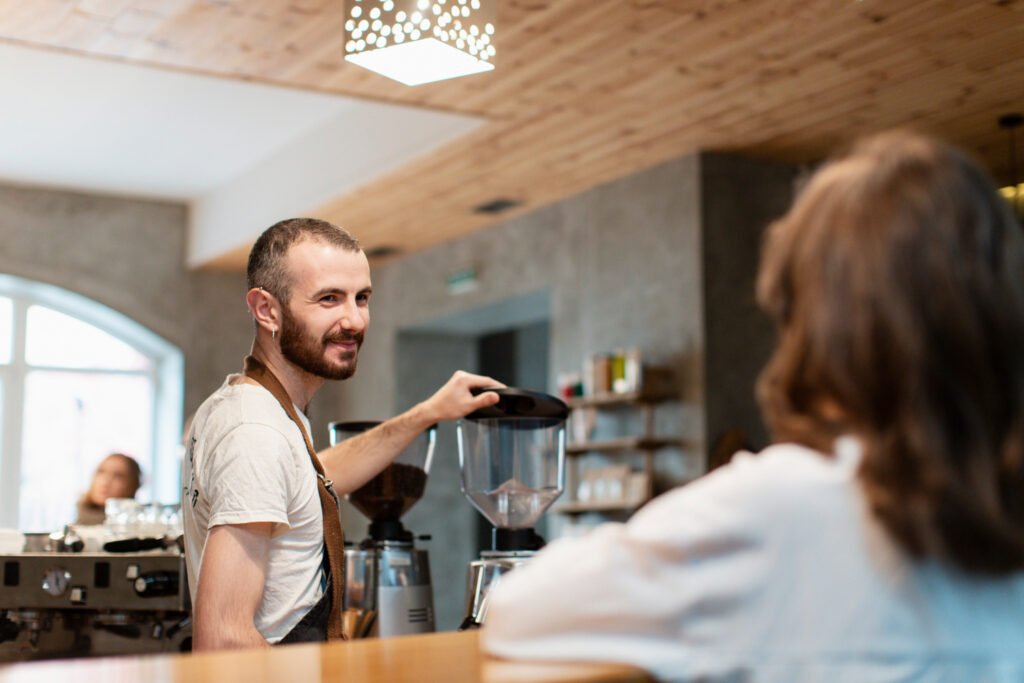 Easy Conversation Starters for Anywhere- 12 places with examples - at coffee shop