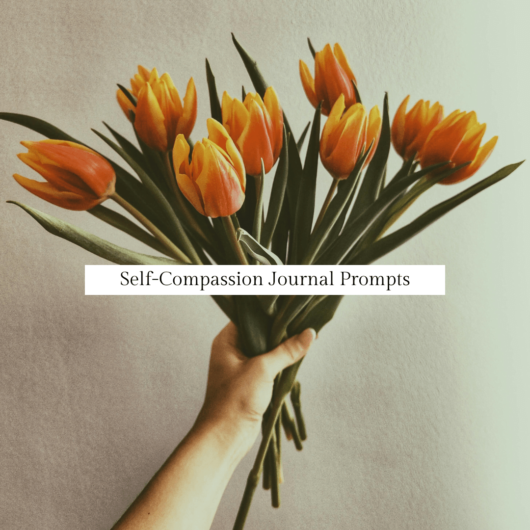 orange flowers -Self-Compassion Journey 42 Powerful Journal Prompts