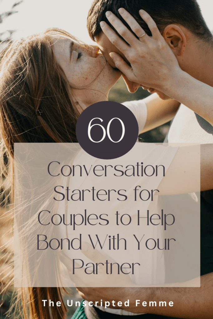 girl kissing her boyfriends forehead - 60 Easy Conversation Starters for Couples to Help Bond with Your Partner