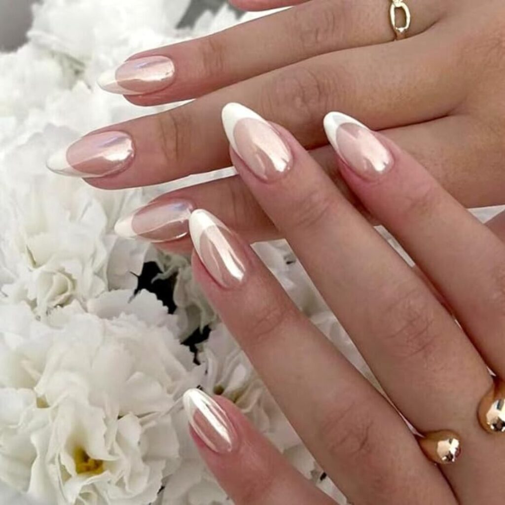 high class nail ideas -aurora almond white