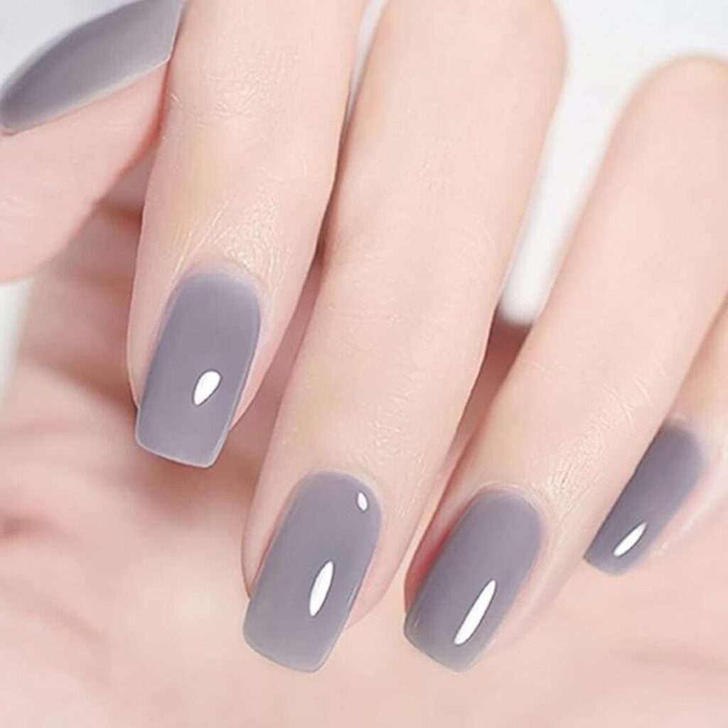 high class nails -Crystal Clear Grey 