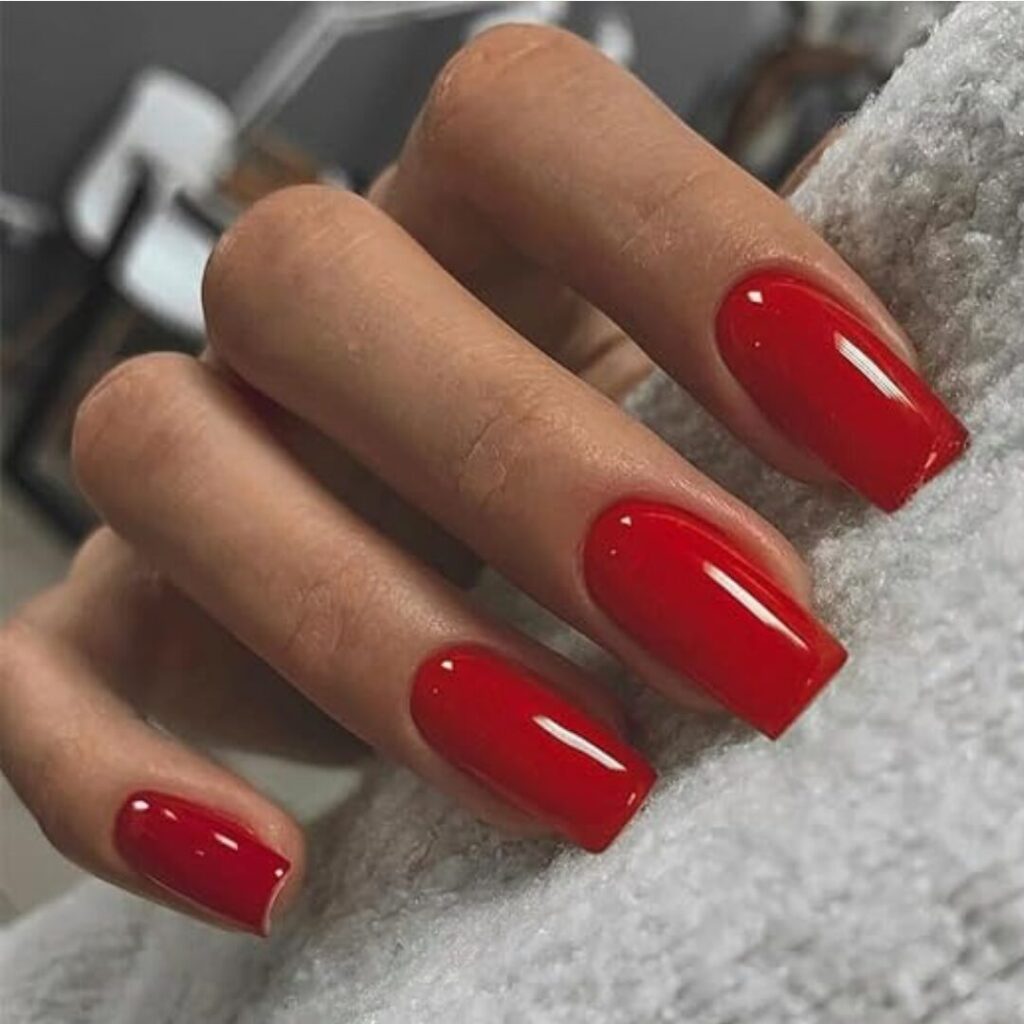 Red- High Class Nails for a Quiet Luxury Look