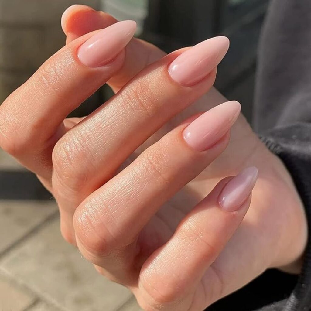 high class nail ideas -soft nude pink