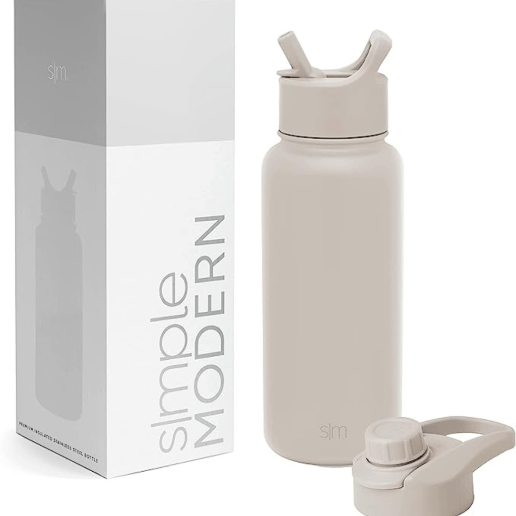 water bottle -simple modern beige