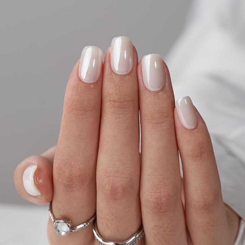 high class nail ideas -White Chrome, Vanilla Glazed 