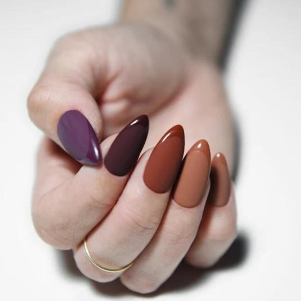  Pumpkin Cinnamon Purple Nails - 