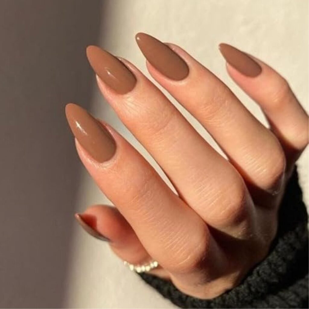 soft brown nails - 