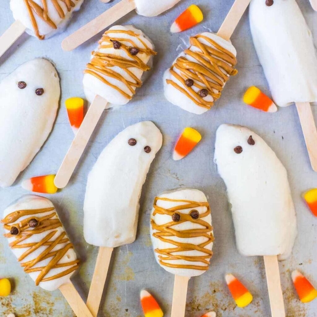 Halloween Banana Popsicles -30+ Spooky Halloween Treats Your Kids Will Love