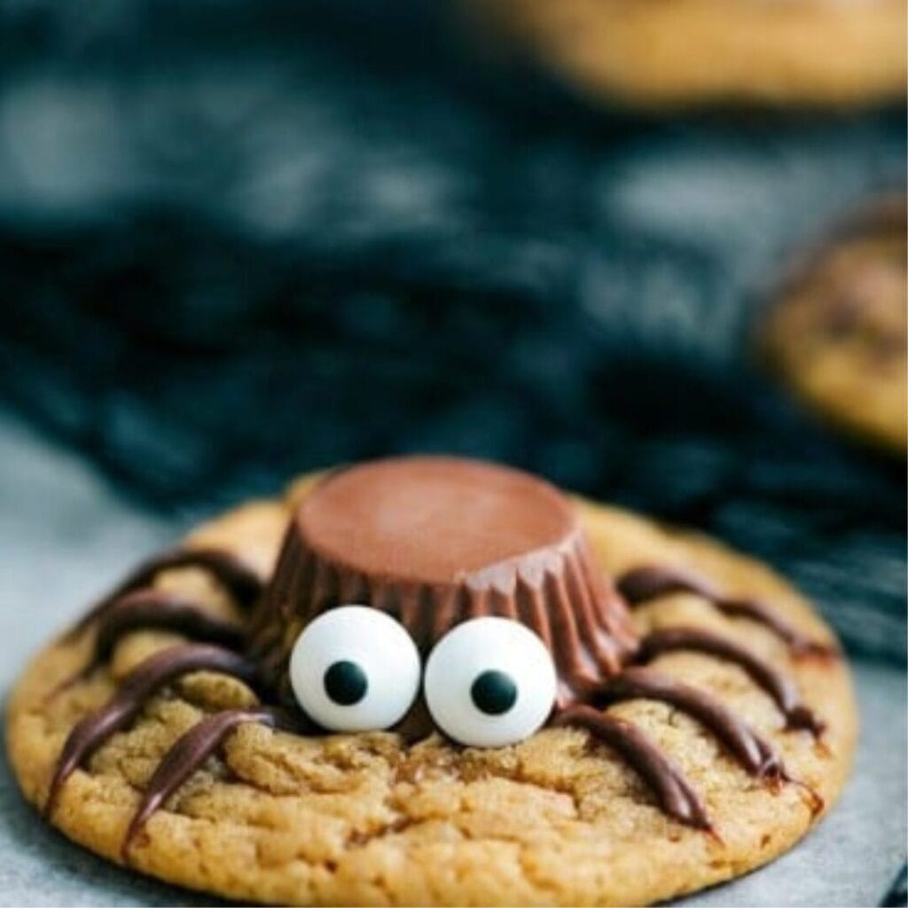 Peanut Butter Spider Cookies -30+ Spooky Halloween Treats Your Kids Will Love