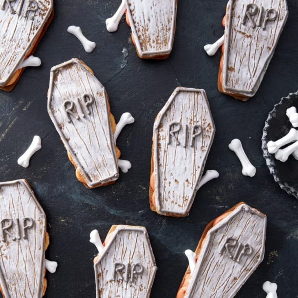 coffin shaped sandwiches -30+ Spooky Halloween Treats Your Kids Will Love