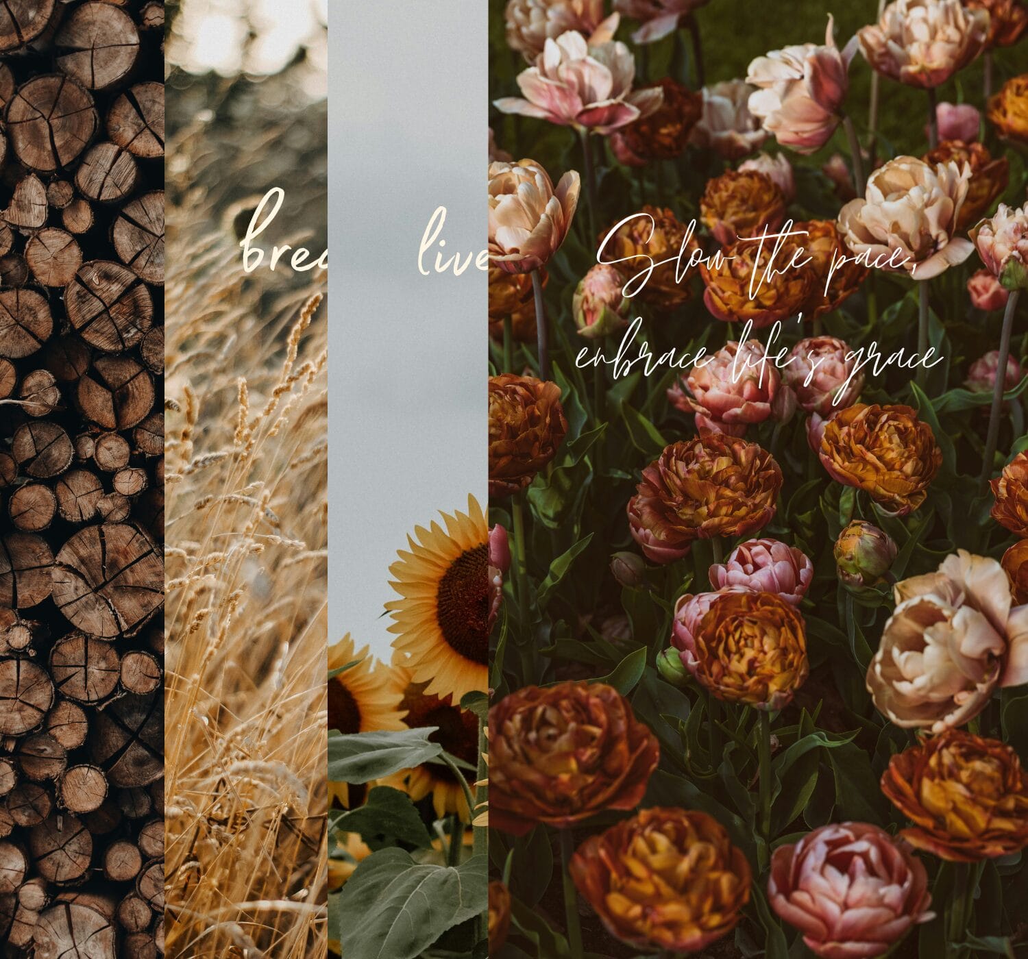 39 Slow Living Rustic Wallpaper with Slow Words